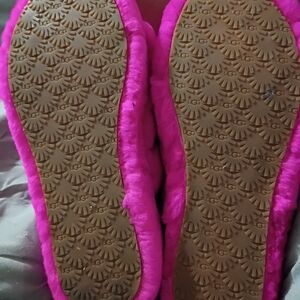 UGG Pink Fuzzy Slide Sandals